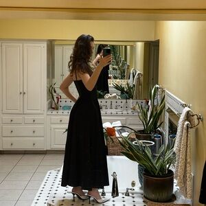 Strappy Plunge Corset Maxi Dress